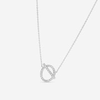 Ina Mar 18K White Gold Diamond Circle Pendant 16" ANK - 17871 - THE SOLIST - Ina Mar