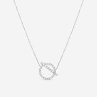 Ina Mar 18K White Gold Diamond Circle Pendant 16" ANK - 17871 - THE SOLIST - Ina Mar