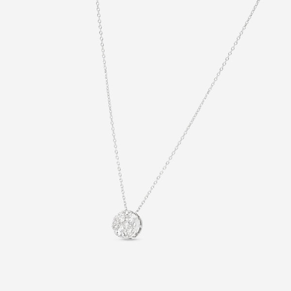 Ina Mar 18K White Gold Diamond Cluster Pendant APD - 17196 - THE SOLIST - Ina Mar