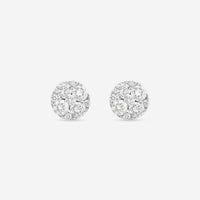 Ina Mar 18K White Gold Diamond Cluster Stud Earrings AER - 9122 - THE SOLIST - Ina Mar