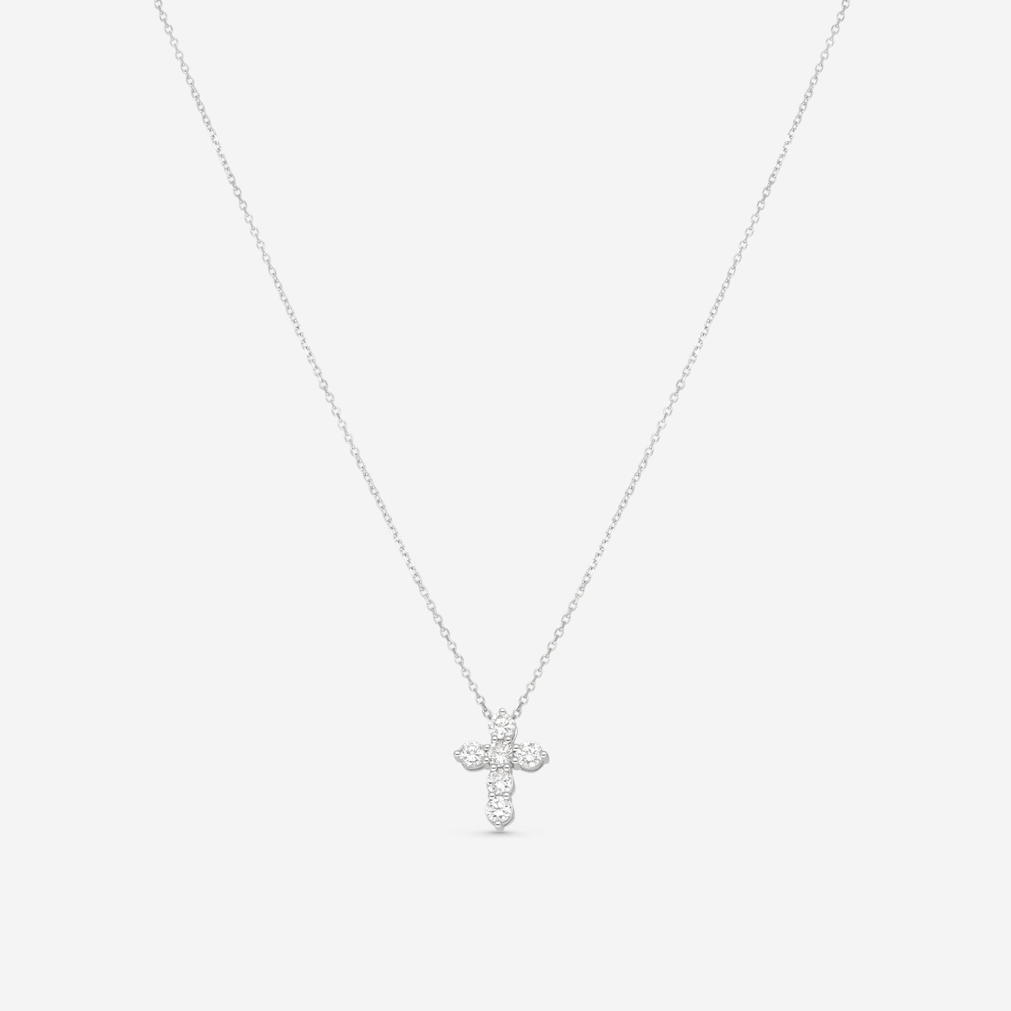 Ina Mar 18K White Gold Diamond Cross Pendant ACR - 15539 - THE SOLIST - Ina Mar