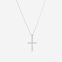 Ina Mar 18K White Gold Diamond Cross Pendant with Bale ACR - 12733 - THE SOLIST - Ina Mar