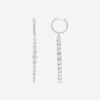 Ina Mar 18K White Gold Diamond Drop Earrings AER - 14725 - THE SOLIST - Ina Mar