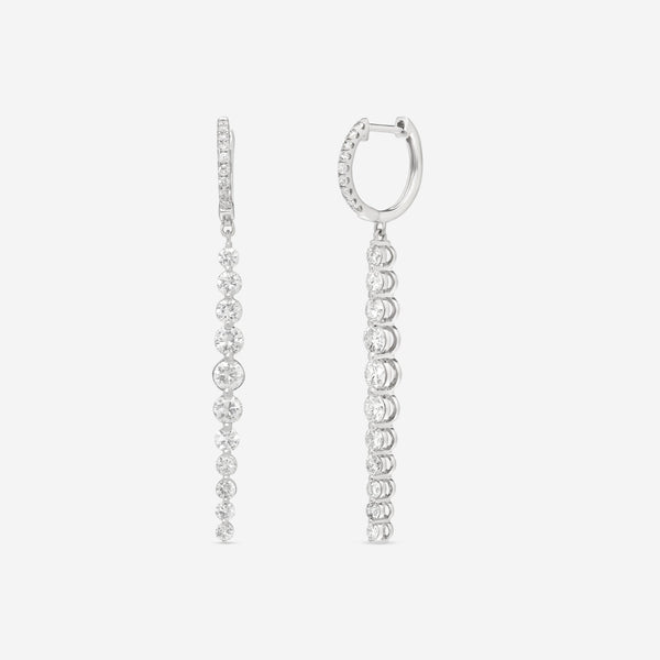 Ina Mar 18K White Gold Diamond Drop Earrings AER - 14725 - THE SOLIST - Ina Mar