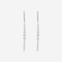 Ina Mar 18K White Gold Diamond Drop Earrings AER - 14725 - THE SOLIST - Ina Mar