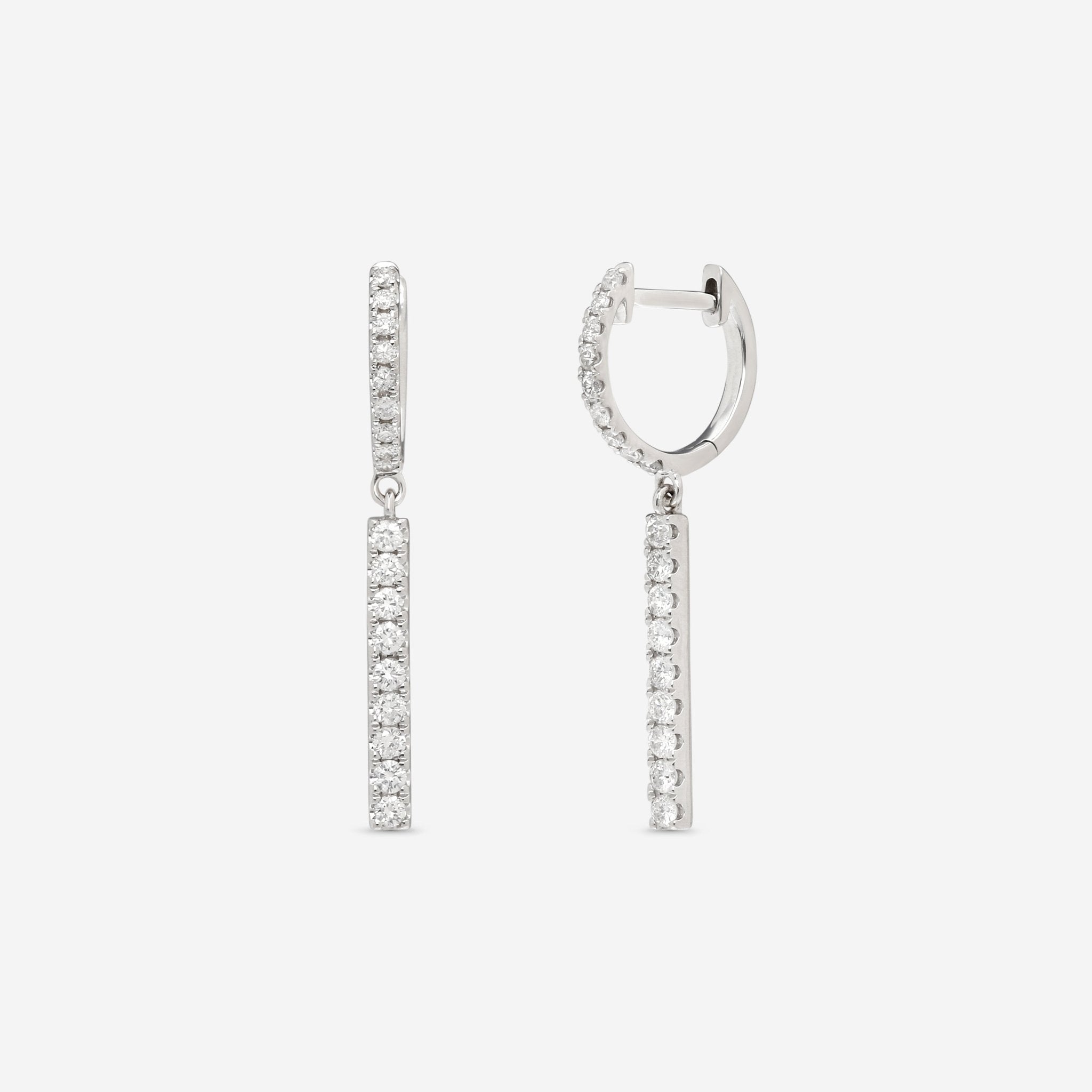 Ina Mar 18K White Gold Diamond Drop Earrings AER - 18073 - THE SOLIST - Ina Mar