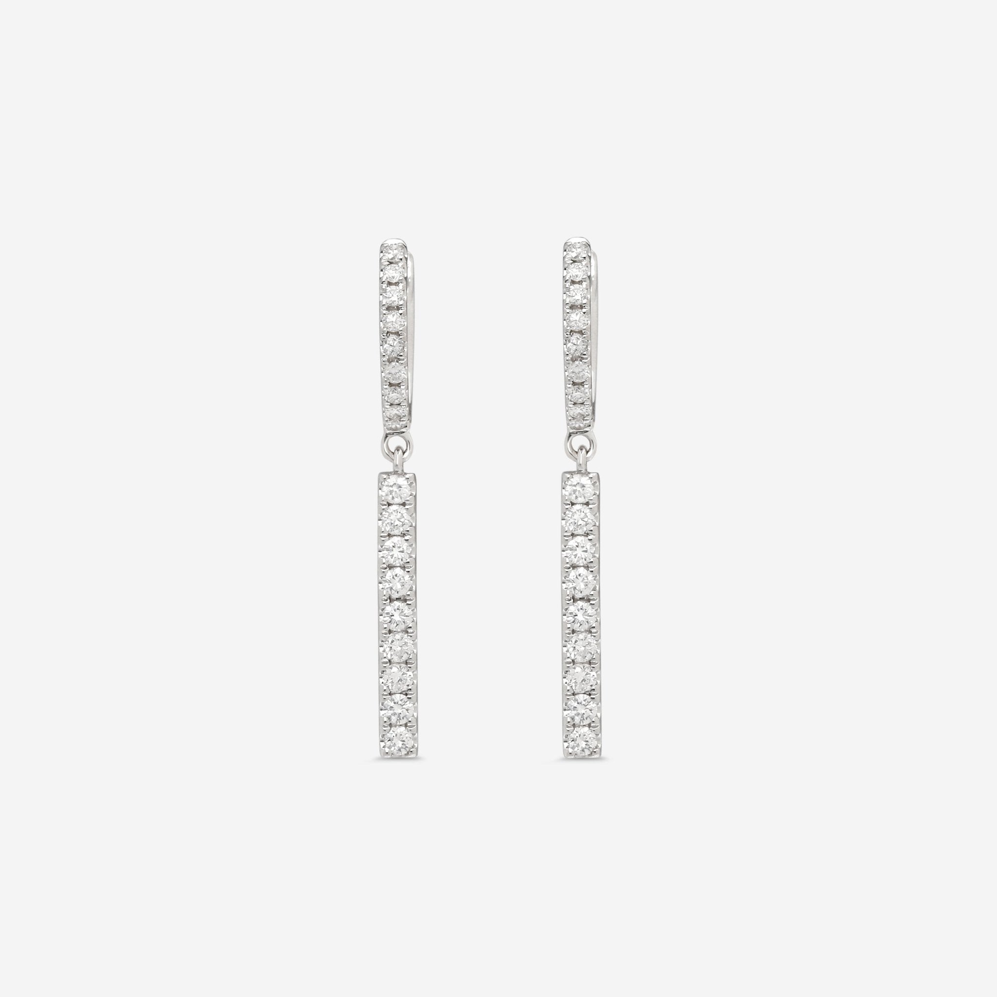 Ina Mar 18K White Gold Diamond Drop Earrings AER - 18073 - THE SOLIST - Ina Mar