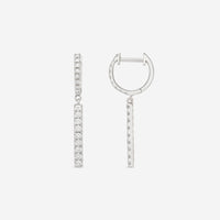 Ina Mar 18K White Gold Diamond Drop Earrings AER - 18073 - THE SOLIST - Ina Mar