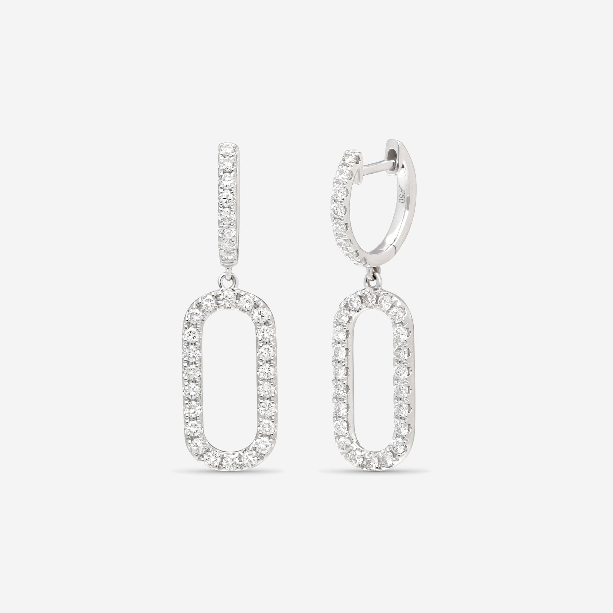 Ina Mar 18K White Gold Diamond Earrings AER - 17527 - THE SOLIST - Ina Mar