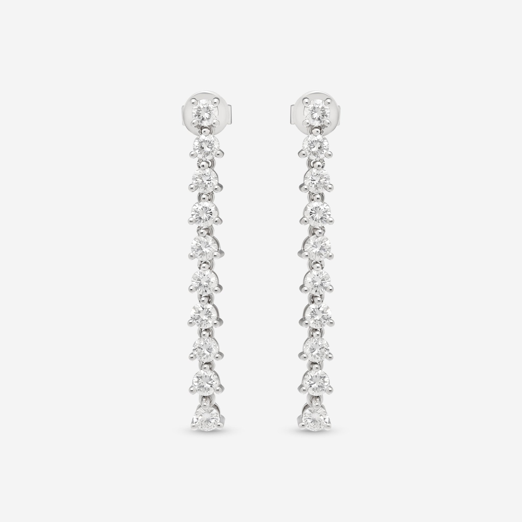 Ina Mar 18K White Gold Diamond Earrings AER - 19279 - THE SOLIST - Ina Mar