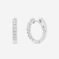 Ina Mar 18K White Gold Diamond Hoop Earrings AER - 17277 - THE SOLIST - Ina Mar