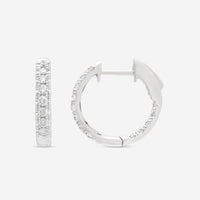 Ina Mar 18K White Gold Diamond Hoop Earrings AER - 17277 - THE SOLIST - Ina Mar