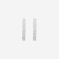 Ina Mar 18K White Gold Diamond Hoop Earrings AER - 17279 - THE SOLIST - Ina Mar