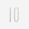 Ina Mar 18K White Gold Diamond Hoop Earrings AER - 18068 - THE SOLIST - Ina Mar