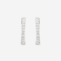 Ina Mar 18K White Gold Diamond Hoop Earrings AER - 9846 - 1 - THE SOLIST - Ina Mar