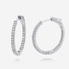 Ina Mar 18K White Gold, Diamond Hoop Earrings - THE SOLIST - Ina Mar