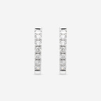 Ina Mar 18K White Gold Diamond Huggie Earrings AER - 14257 - THE SOLIST - Ina Mar