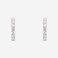 Ina Mar 18K White Gold Diamond Huggie Earrings AER - 16273 - THE SOLIST - Ina Mar