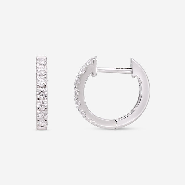 Ina Mar 18K White Gold Diamond Huggie Earrings AER - 16273 - THE SOLIST - Ina Mar