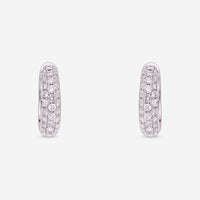 Ina Mar 18K White Gold Diamond Huggie Earrings AER - 17412 - THE SOLIST - Ina Mar