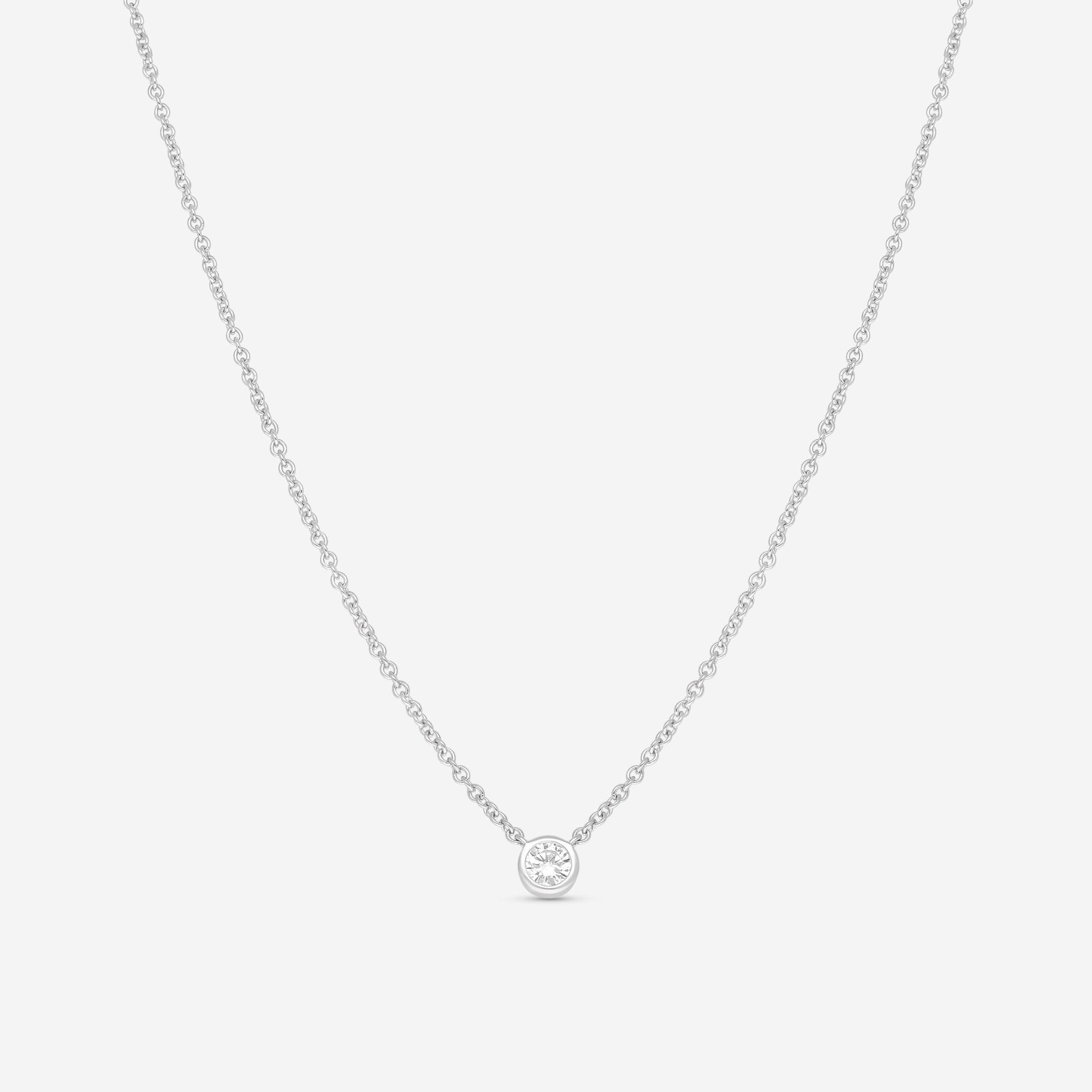 Ina Mar 18K White Gold Diamond 0.30ct.twd Necklace 16" ANK-19302