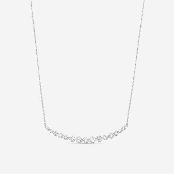 ANNA DIAMOND NECKLACE SMALL　マグノリアホワイト Ina Mar 18K White Gold Diamond 2.03ct.twd Smile Necklace 18