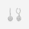 Ina Mar 18K White Gold Diamond Round Hoop Drop Earrings AER - 7610 - THE SOLIST - Ina Mar