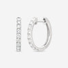 Ina Mar 18K White Gold Diamond Round Hoop Earrings AER - 18859 - THE SOLIST - Ina Mar