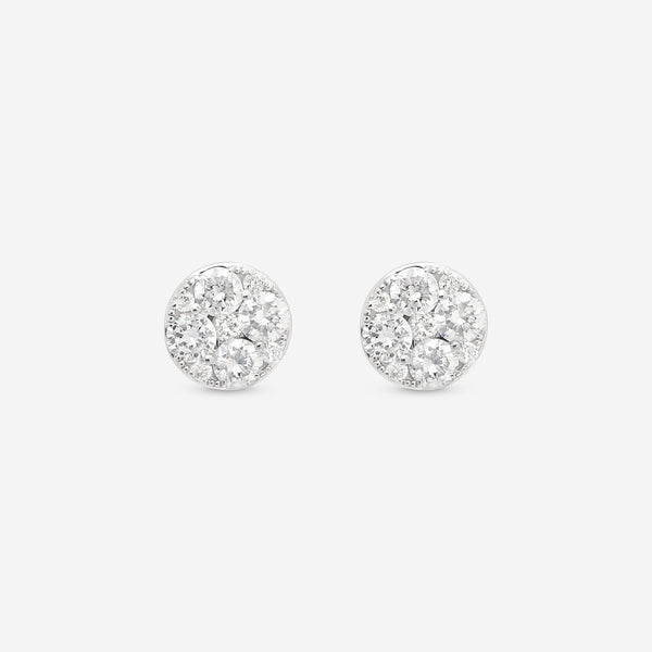 Ina Mar 18K White Gold Diamond Stud Earrings AER - 12166 - THE SOLIST - Ina Mar