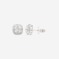 Ina Mar 18K White Gold Diamond Stud Earrings AER - 12223 - THE SOLIST - Ina Mar