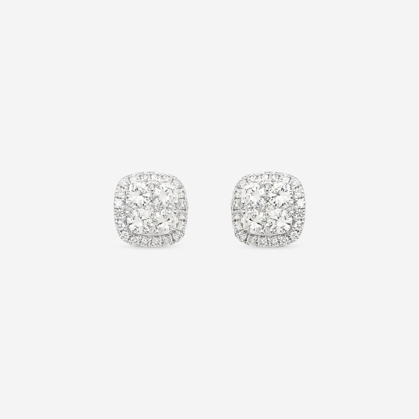 Ina Mar 18K White Gold Diamond Stud Earrings AER - 12223 - THE SOLIST - Ina Mar