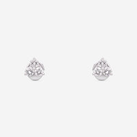 Ina Mar 18K White Gold Diamond Stud Earrings AER - 19873 - THE SOLIST - Ina Mar