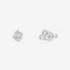 Ina Mar 18K White Gold Diamond Stud Earrings AER - 19873 - THE SOLIST - Ina Mar