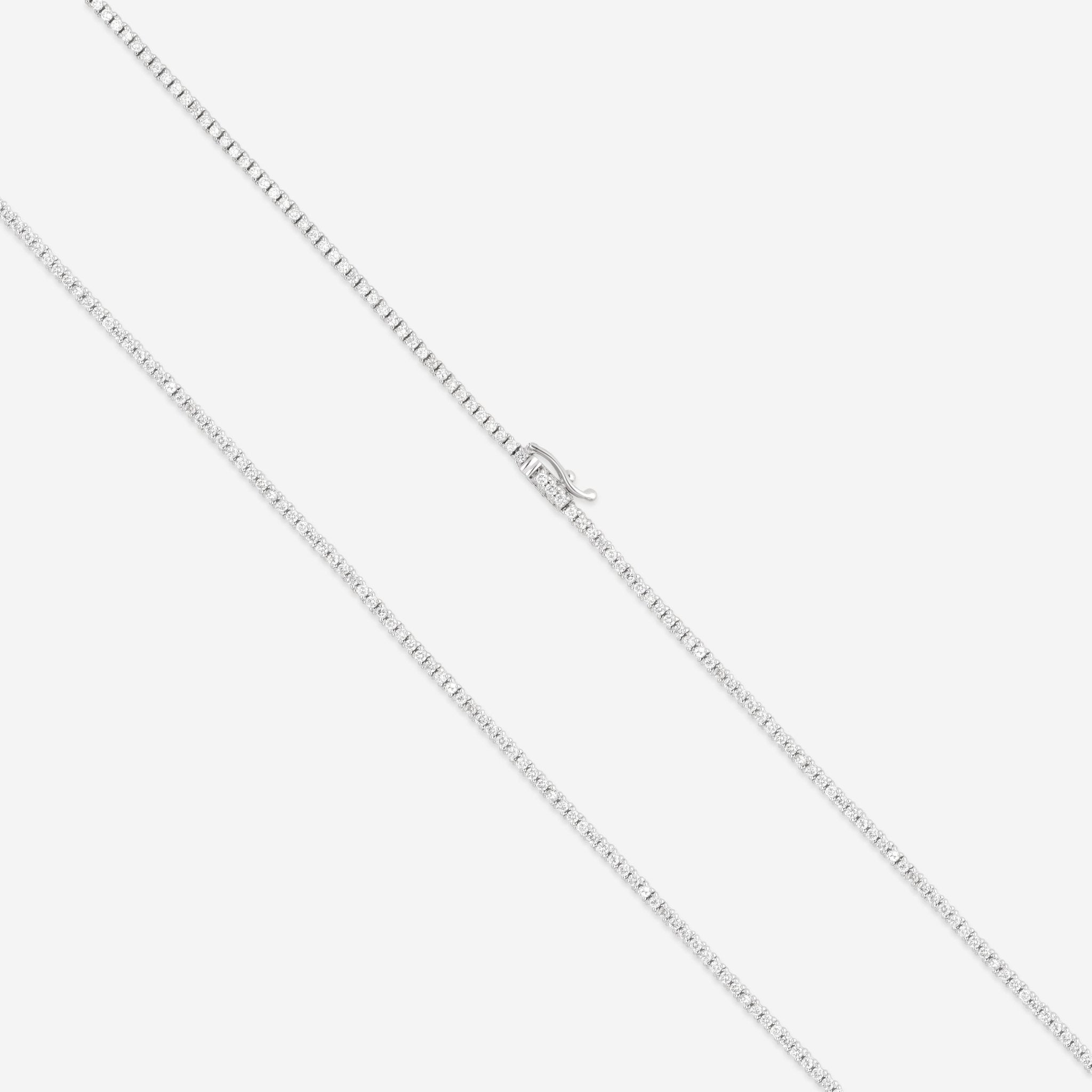 Ina Mar 18K White Gold Diamond Tennis Necklace ANK - 16483 - THE SOLIST - Ina Mar