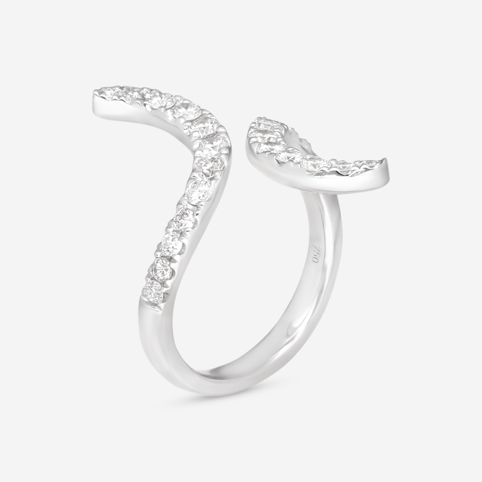 Ina Mar 18K White Gold Diamond Wrap Ring ALR - 16067 - THE SOLIST - Ina Mar