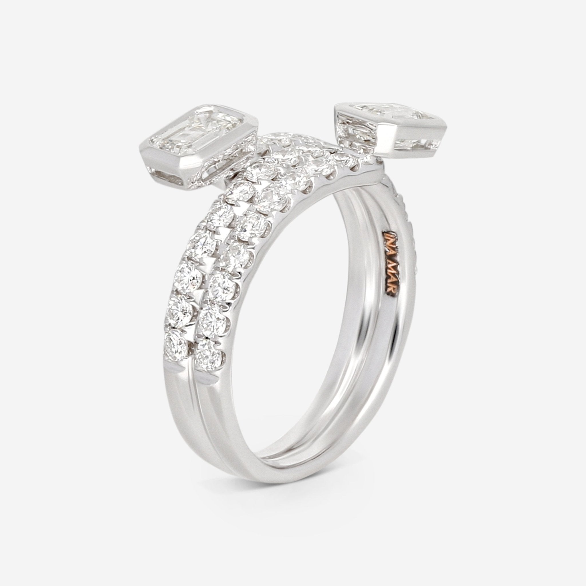 Ina Mar 18K White Gold Diamond Wrap Ring ALR - 19120 - THE SOLIST - Ina Mar