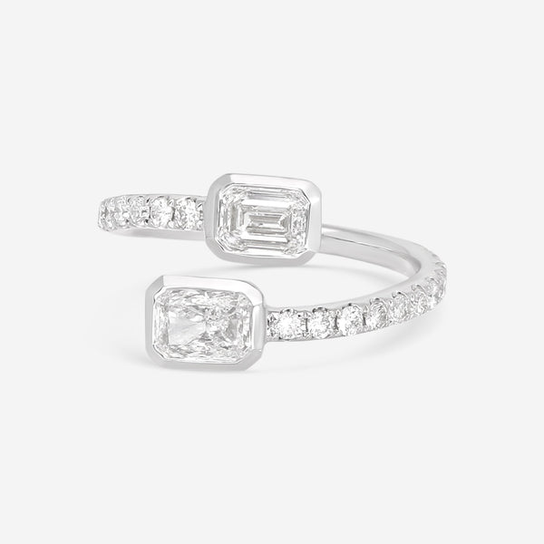 Ina Mar 18K White Gold Diamond Wrap Ring ALR - 19548 - THE SOLIST - Ina Mar