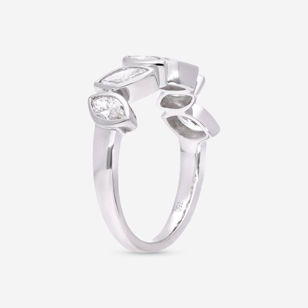 Ina Mar 18K White Gold Marquise Cut Diamond Ring Sz. 6 ALR - 19902 - THE SOLIST - Ina Mar