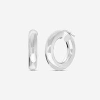 Ina Mar 18K White Gold Medium Hoop Earrings 223707 - THE SOLIST - Ina Mar