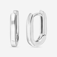 Ina Mar 18K White Gold Paperclip Shape Hoop Earrings 264424 - THE SOLIST - Ina Mar