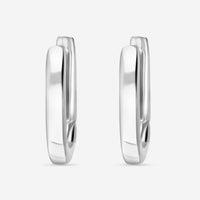 Ina Mar 18K White Gold Paperclip Shape Hoop Earrings 264424 - THE SOLIST - Ina Mar