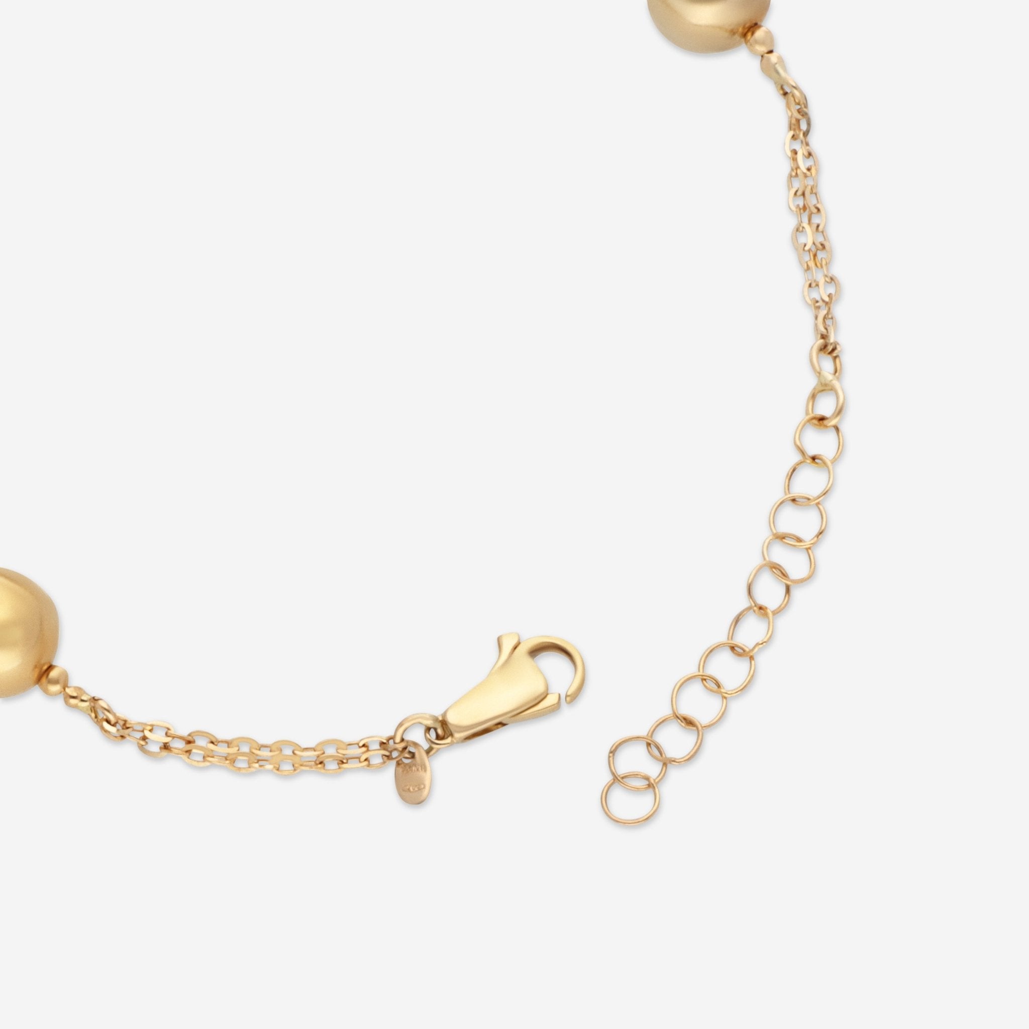 Ina Mar 18K Yellow and White Gold Bead Ball Chain Bracelet 271580 - THE SOLIST - Ina Mar