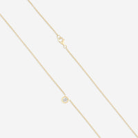 Ina Mar 18K Yellow Gold Bezel Set Diamond 0.55ct.tw. Solitaire Pendant 16" ANK - 19303 - Y - THE SOLIST - Ina Mar