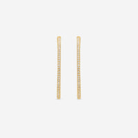 Ina Mar 18K Yellow Gold Diamond 1.49ct.twd. Round Hoop Earrings AER - 13138 - Y - THE SOLIST - Ina Mar