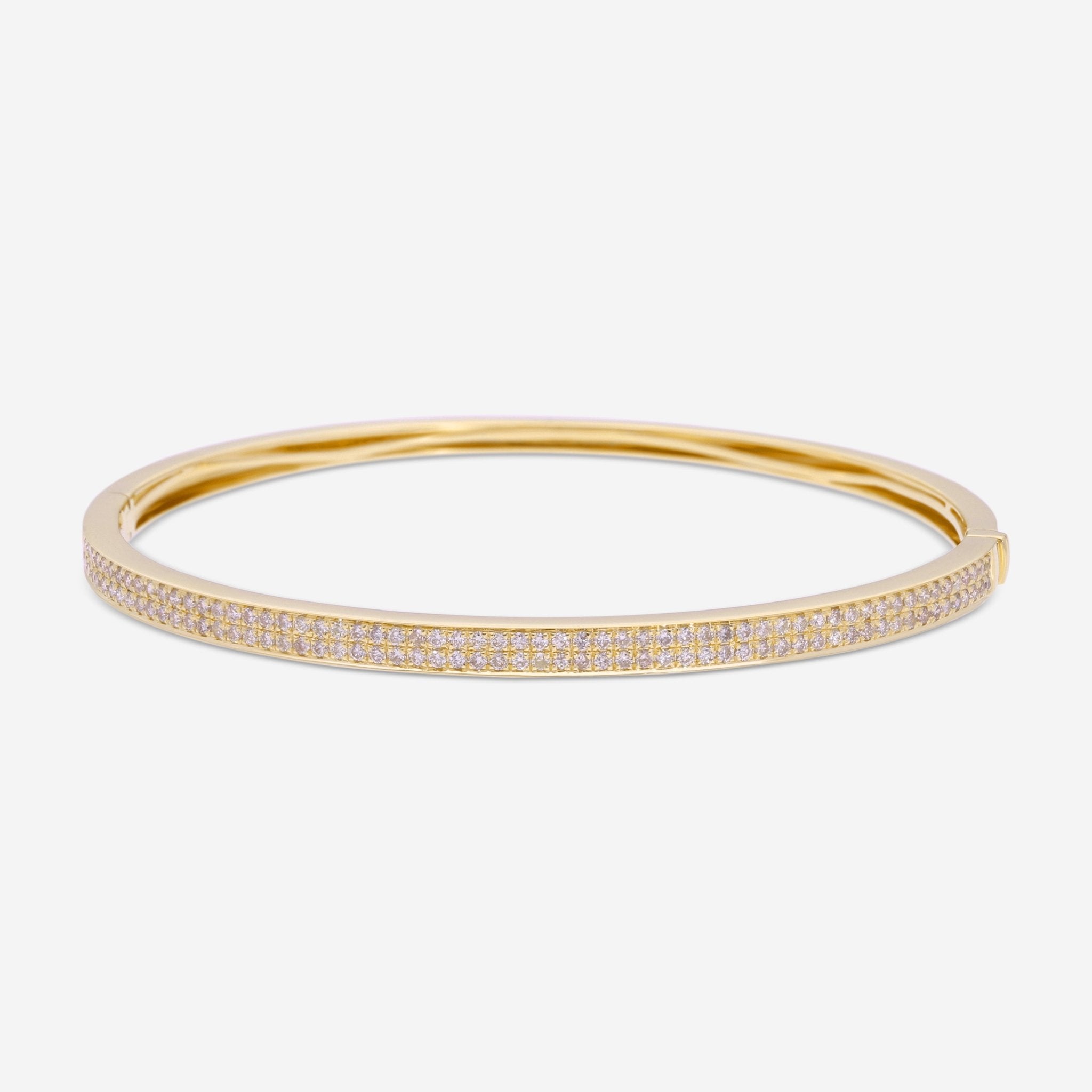 Ina Mar 18K Yellow Gold Diamond Bangle Bracelet ALB - 1116 - Y - THE SOLIST - Ina Mar