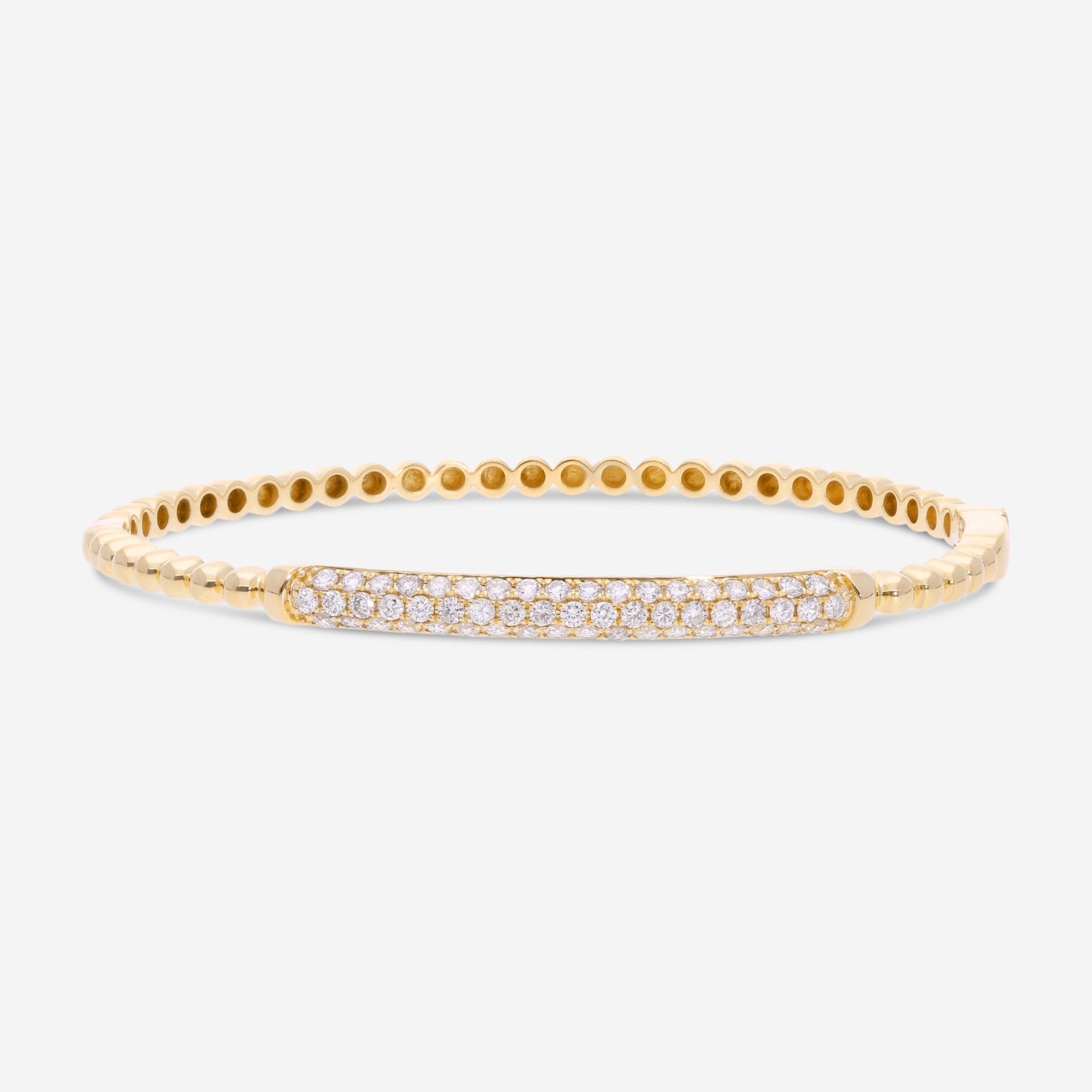 Ina Mar 18K Yellow Gold Diamond Bangle Bracelet ALB - 11781 - 16 - Y - THE SOLIST - Ina Mar