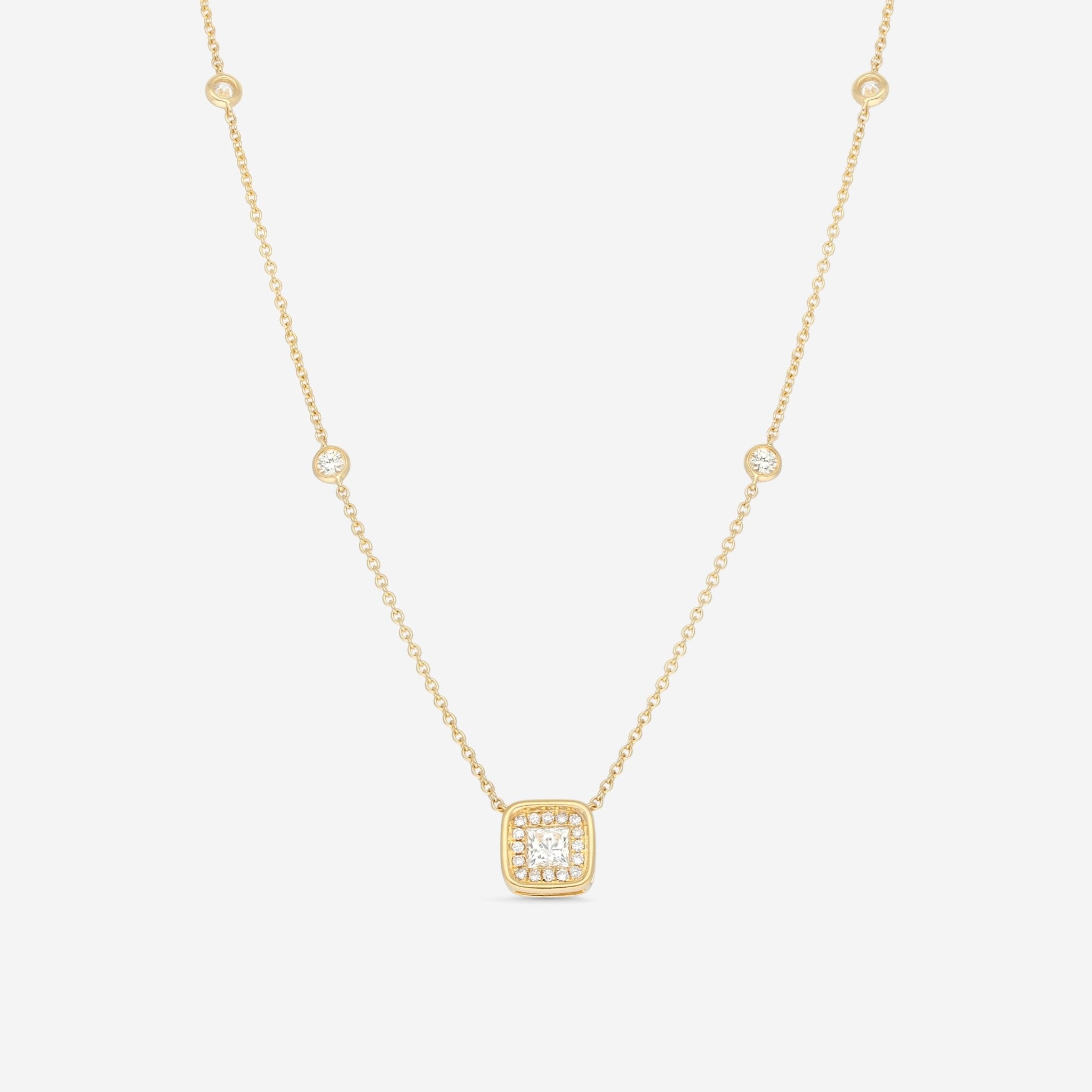 Ina Mar 18K Yellow Gold Diamond Cluster Pendant 18