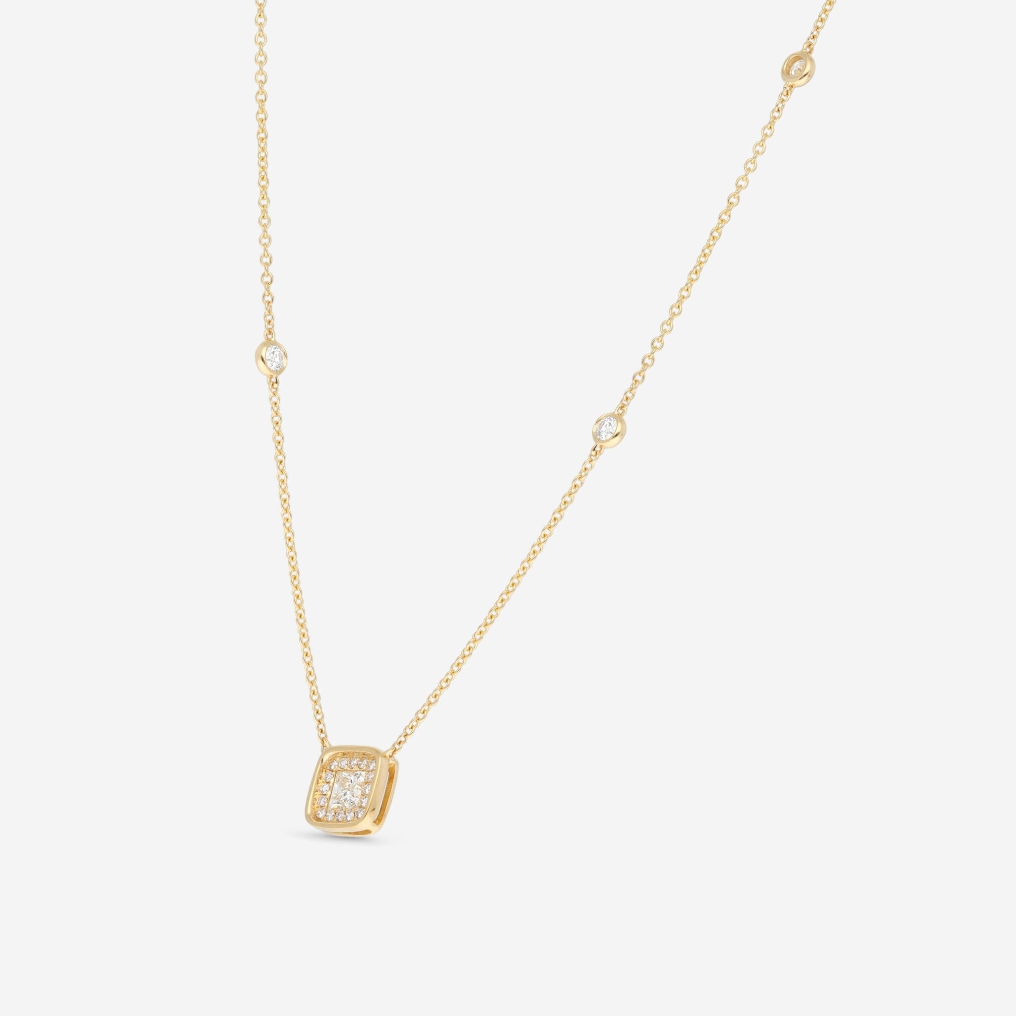 Ina Mar 18K Yellow Gold Diamond Cluster Pendant 18