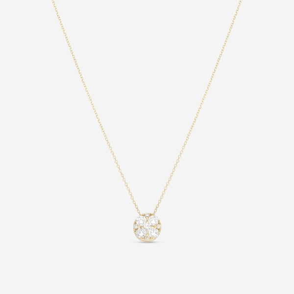 Ina Mar 18K Yellow Gold Diamond Cluster Pendant APD - 17196 - Y - THE SOLIST - Ina Mar