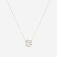 Ina Mar 18K Yellow Gold Diamond Cluster Pendant APD - 17197 - Y - THE SOLIST - Ina Mar